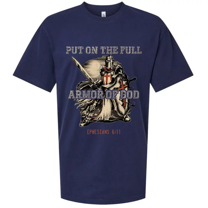 Put On The Full Armor Of God Christian Religious Quote Sueded Cloud Jersey T-Shirt