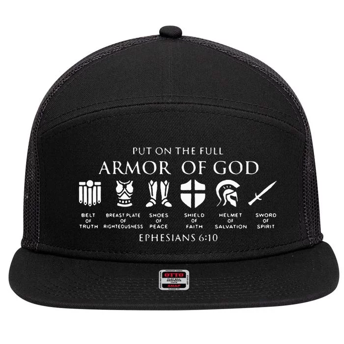 Put On The Full Armor Of God 7 Panel Mesh Trucker Snapback Hat