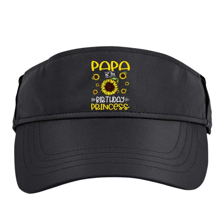 Papa Of The Birthday Princess Sunflower Family Adult Drive Performance Visor