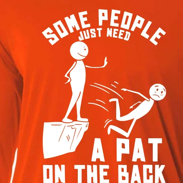 Pat On The Back Funny Cooling Performance Long Sleeve Crew