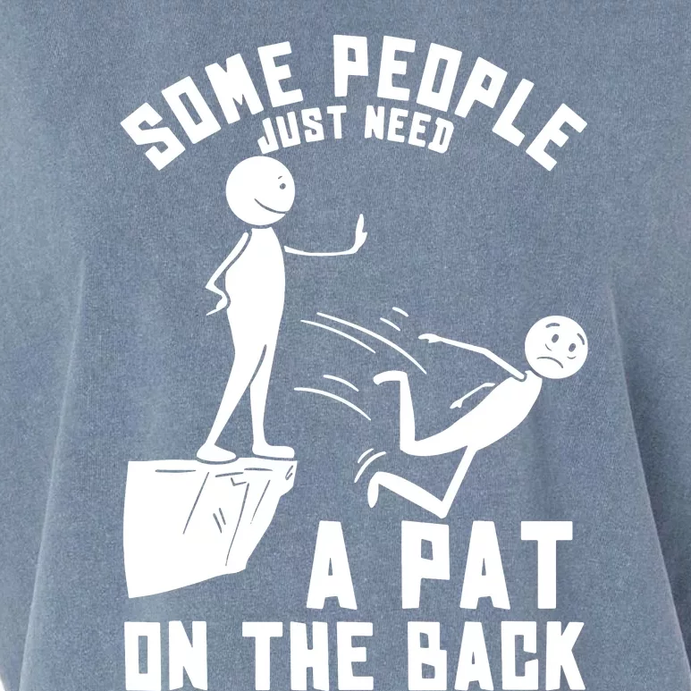 Pat On The Back Funny Garment-Dyed Women's Muscle Tee