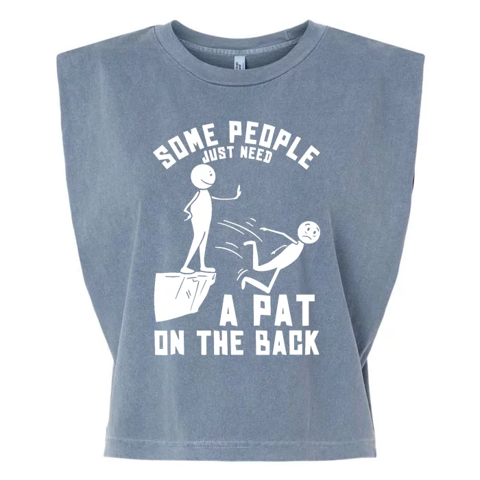 Pat On The Back Funny Garment-Dyed Women's Muscle Tee