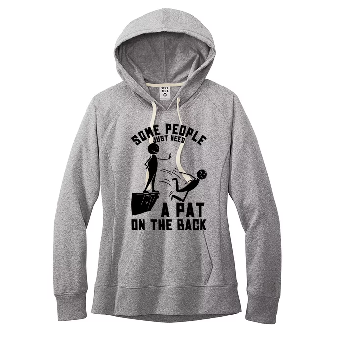 Pat On The Back Funny Women's Fleece Hoodie