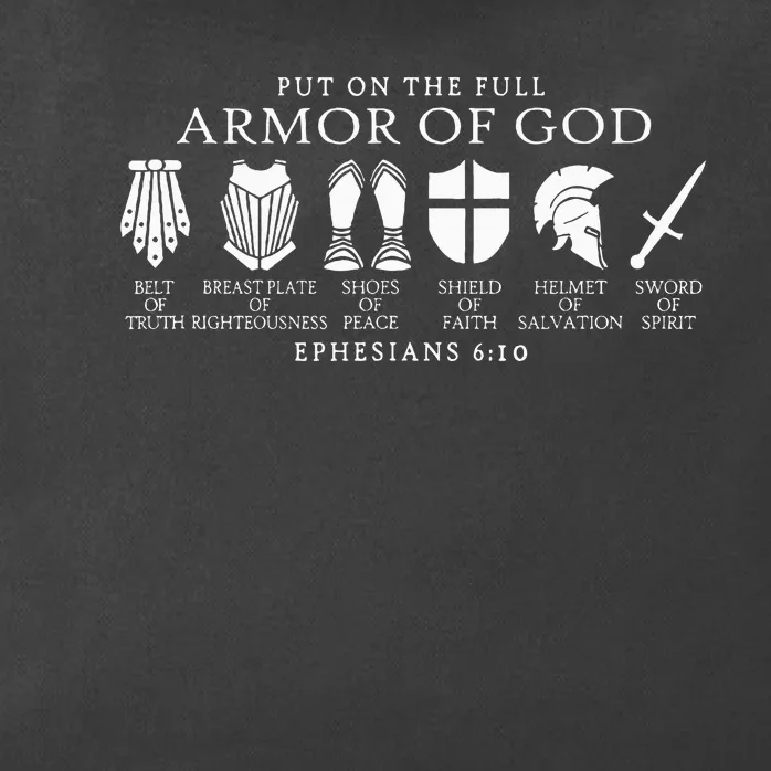 Put On The Full Armor Of God Christian Catholic Religious Zip Tote Bag