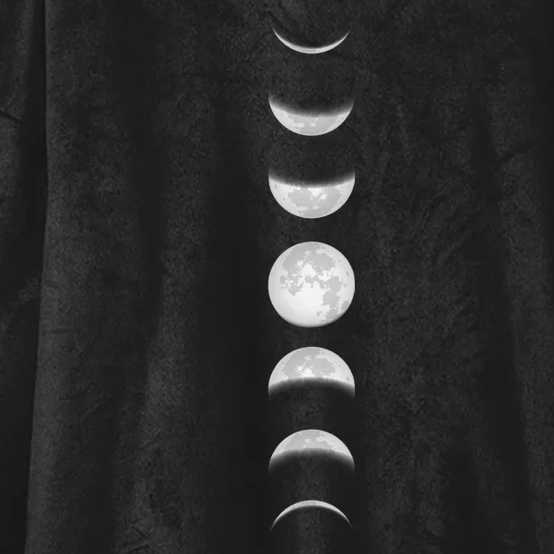 Phases Of The Moon Hooded Wearable Blanket