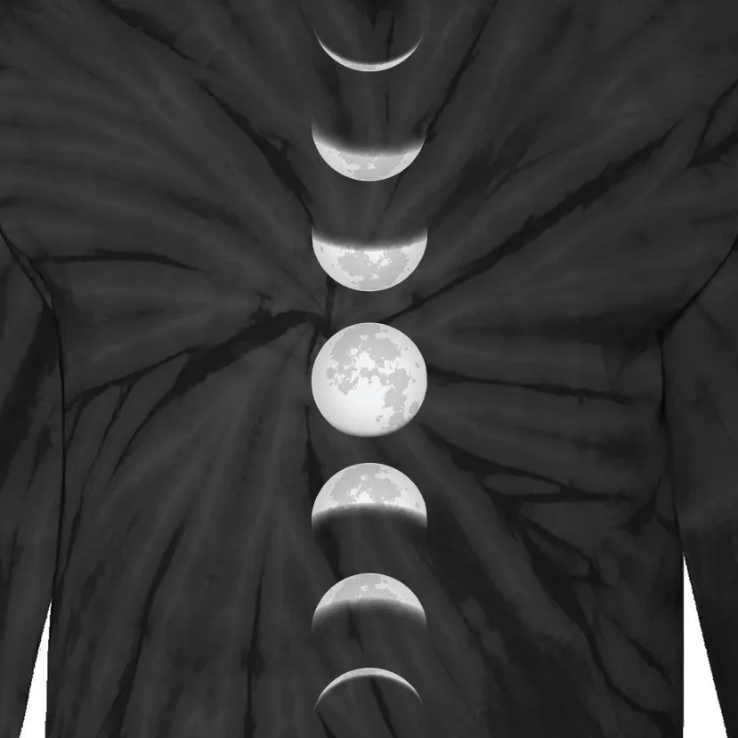 Phases Of The Moon Tie-Dye Long Sleeve Shirt