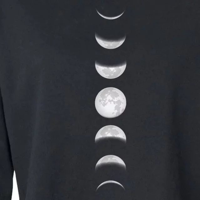 Phases Of The Moon Cropped Pullover Crew