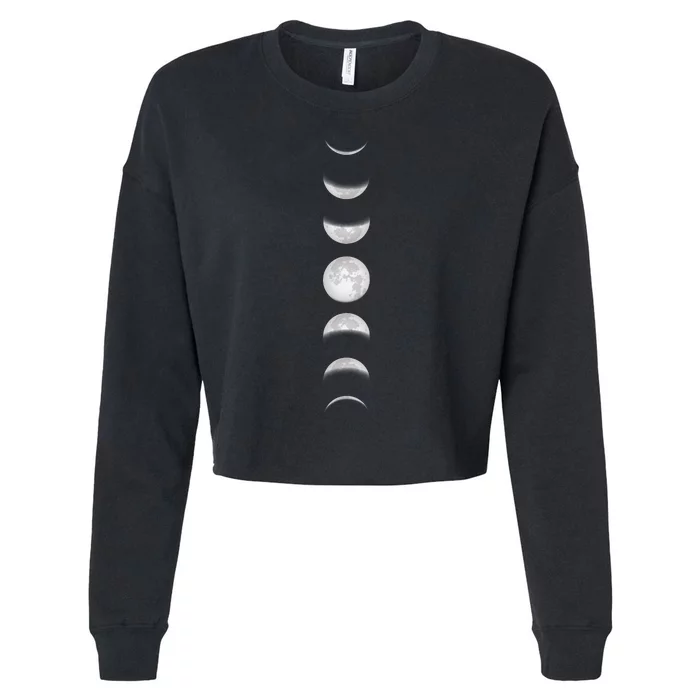 Phases Of The Moon Cropped Pullover Crew