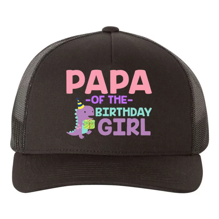 Papa of The Birthday For Saurus Rex Dinosaur Party Yupoong Adult 5-Panel Trucker Hat