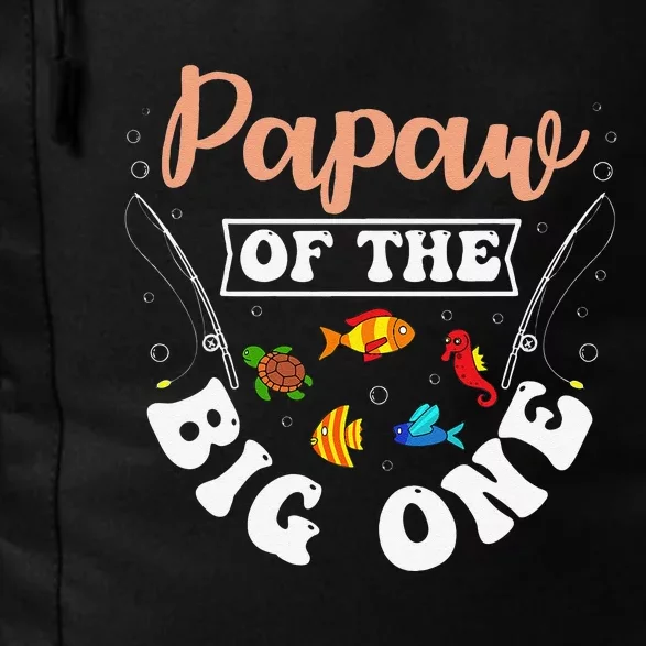 Papaw Of The Big One Fishing Birthday Party Bday Celebration Daily Commute Backpack