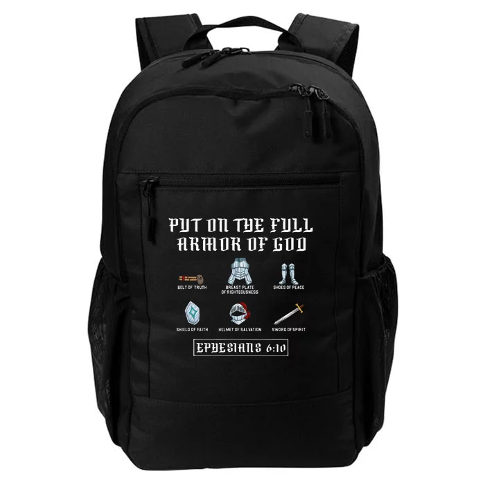 Put On The Full Armor Of God Funny Saying Christian Daily Commute Backpack