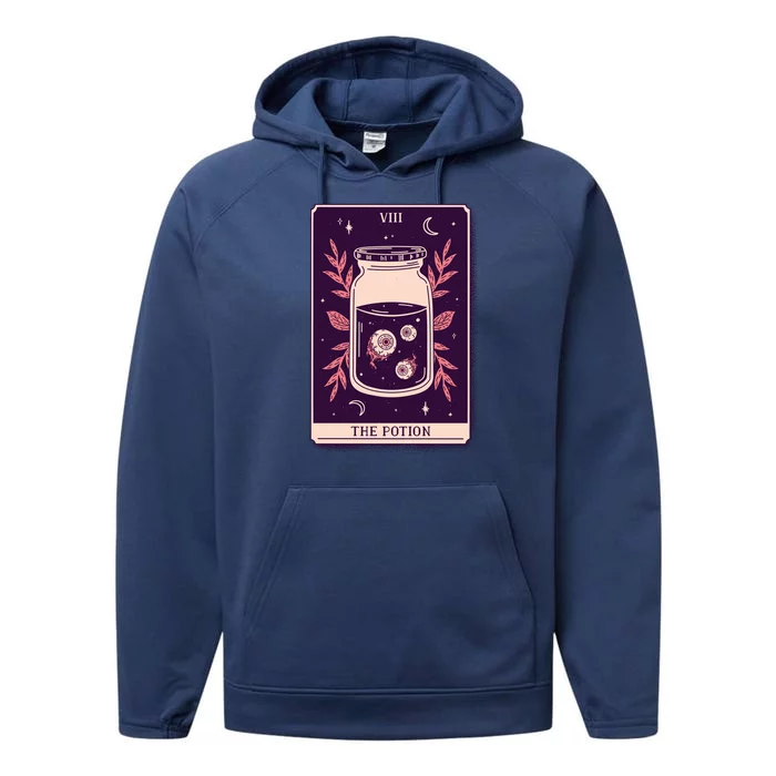 Potion Tarot Card Performance Fleece Hoodie