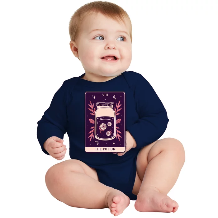 Potion Tarot Card Baby Long Sleeve Bodysuit