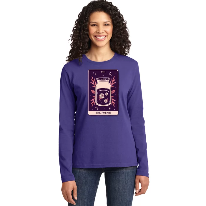 Potion Tarot Card Ladies Long Sleeve Shirt