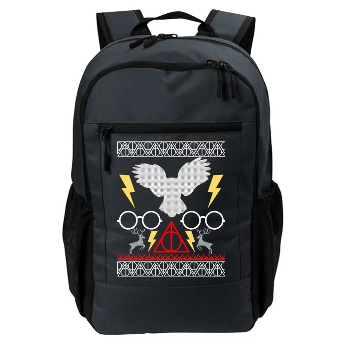 Potter Ugly Christmas Sweater Lighting Daily Commute Backpack