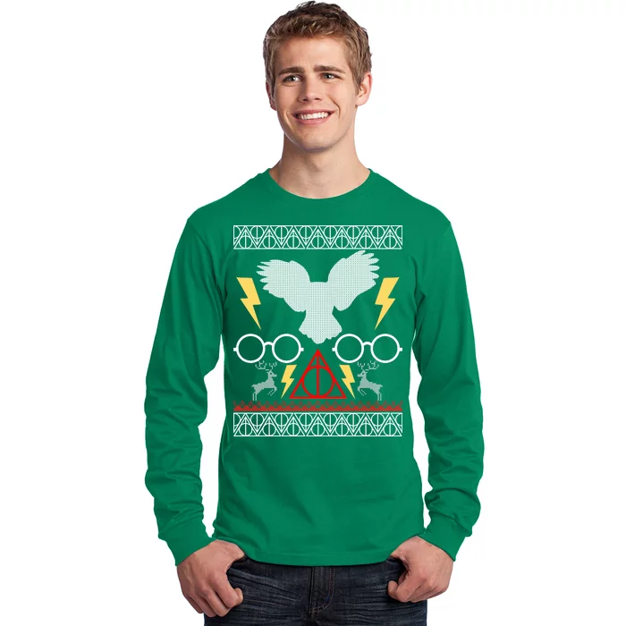 Potter Ugly Christmas Sweater Lighting Long Sleeve Shirt