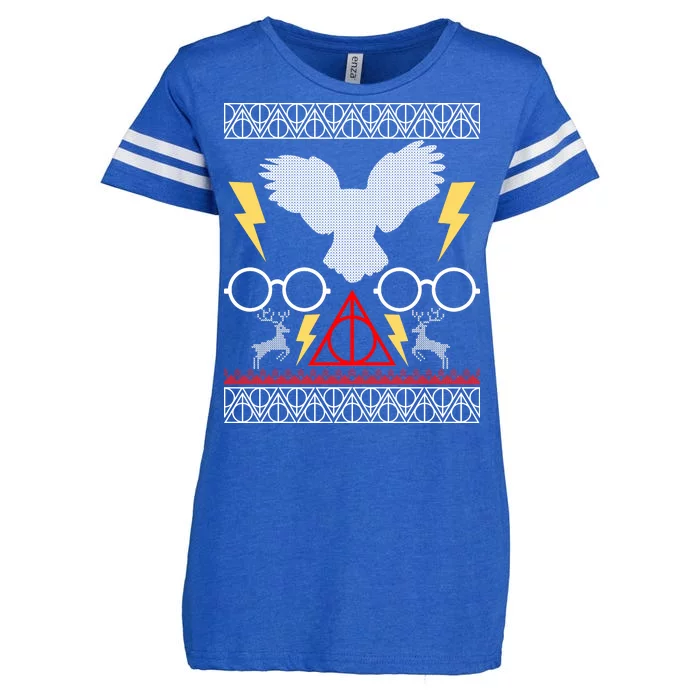 Potter Ugly Christmas Sweater Lighting Enza Ladies Jersey Football T-Shirt