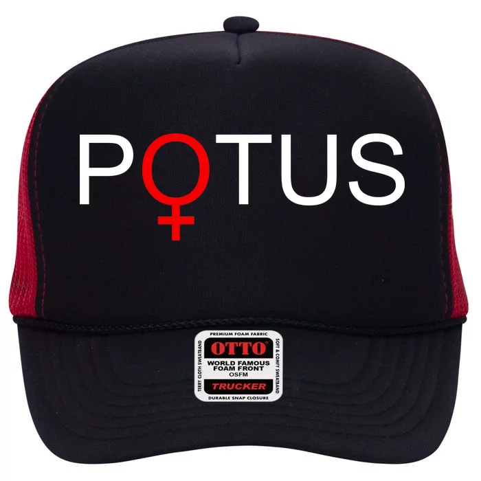 Potus Hillary Clinton High Crown Mesh Trucker Hat