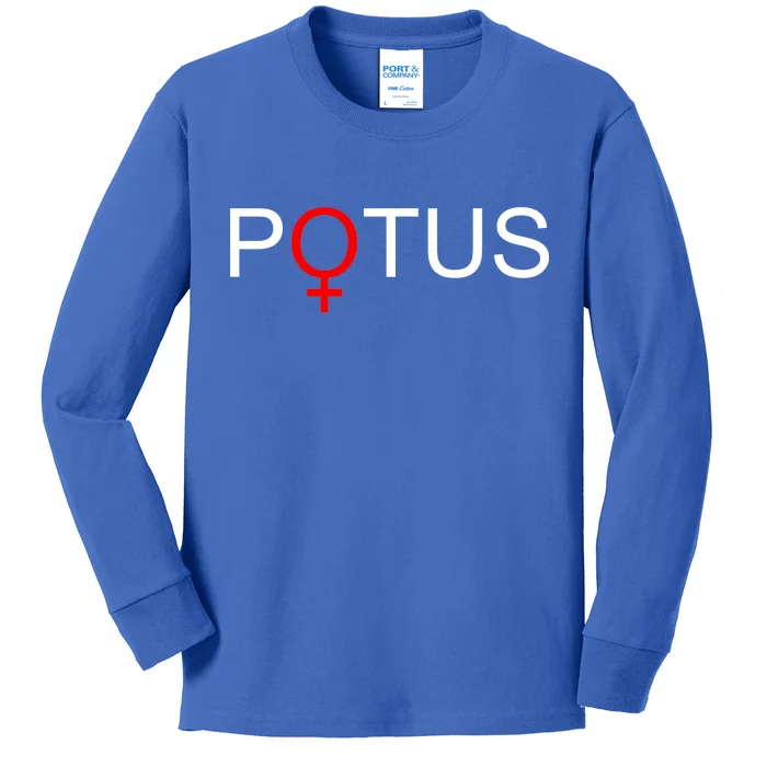 Potus Hillary Clinton Kids Long Sleeve Shirt