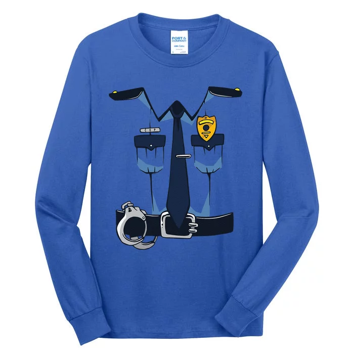 Police Officer Uniform Halloween Costume Tall Long Sleeve T-Shirt