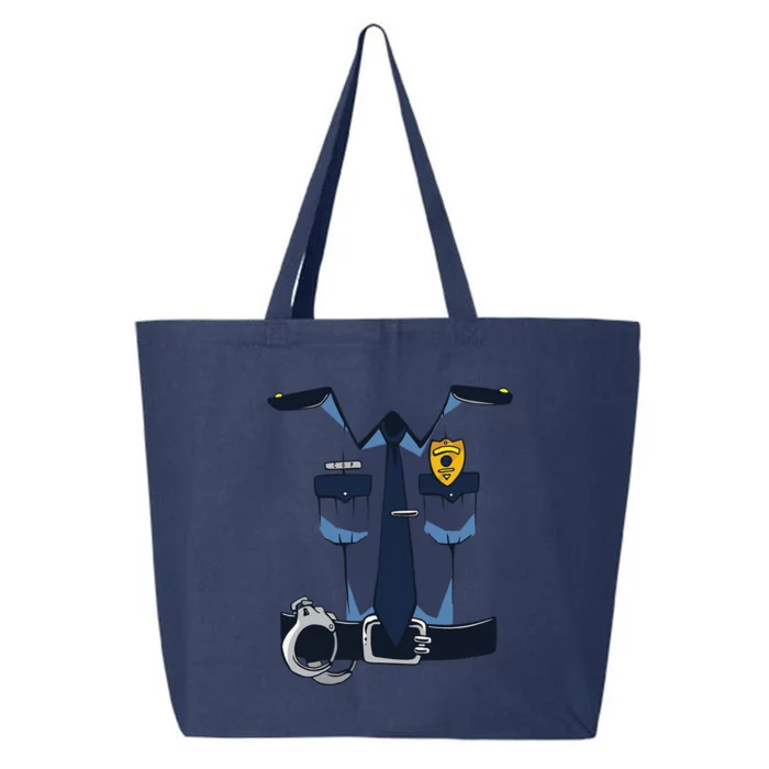 Police Officer Uniform Halloween Costume 25L Jumbo Tote