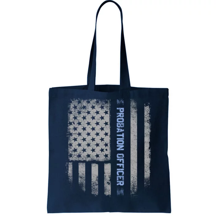 Probation Officer US Flag Hoodie Tote Bag