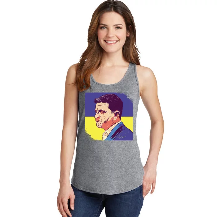 President Of Ukraine Volodymyr Zelenskyy Ladies Essential Tank