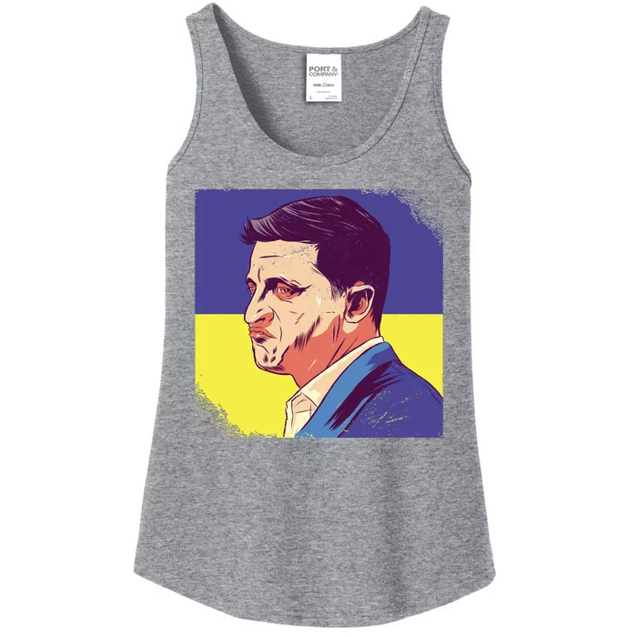 President Of Ukraine Volodymyr Zelenskyy Ladies Essential Tank