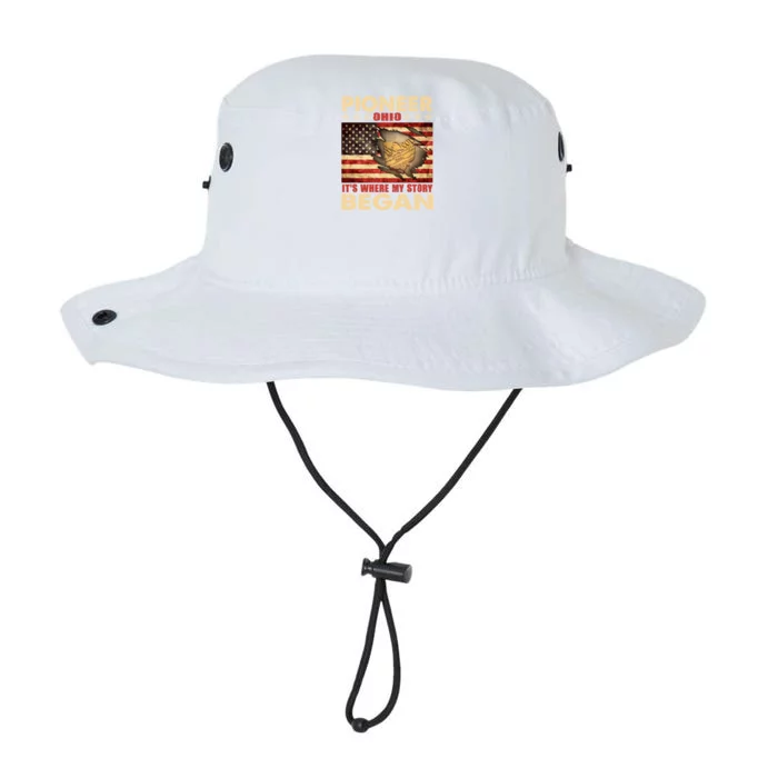 Pioneer Ohio Usa Flag 4th Of July Great Gift Legacy Cool Fit Booney Bucket Hat