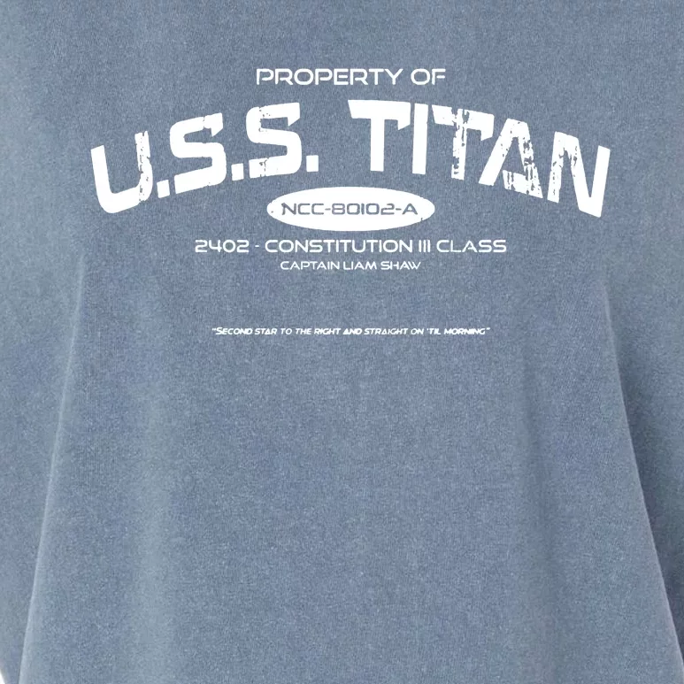 Property Of Uss Titan 2402 Constitution Iii Class Captain Liam Shaw Garment-Dyed Women's Muscle Tee