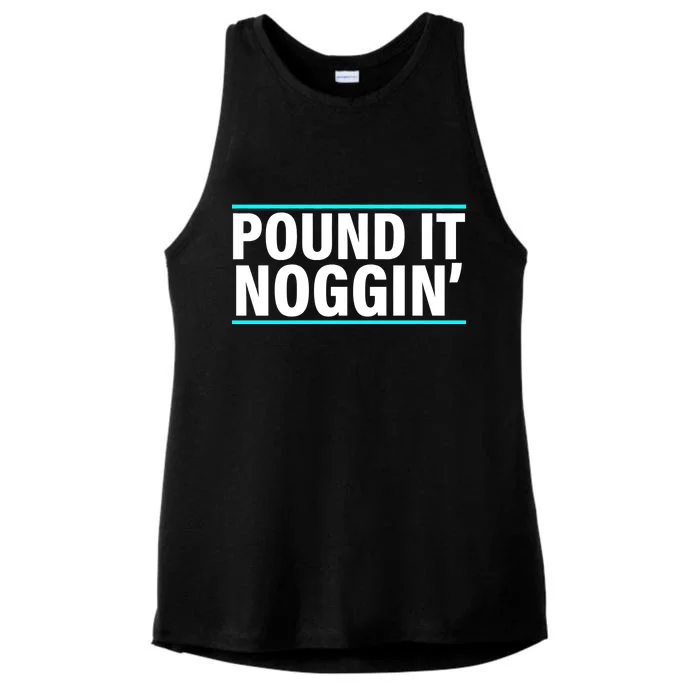 Pound It, Noggin' Funny Meme Ladies Tri-Blend Wicking Tank