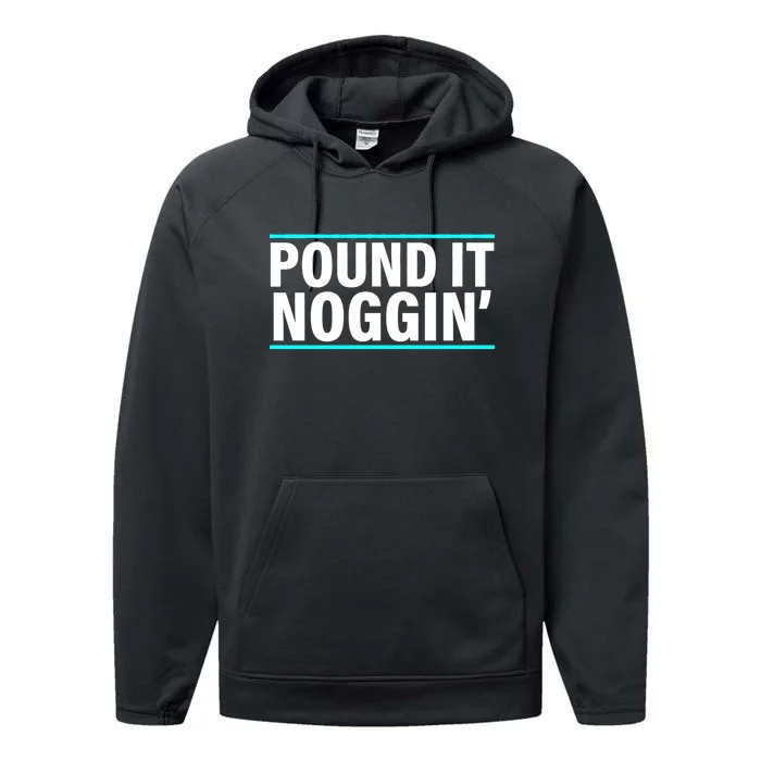 Pound It, Noggin' Funny Meme Performance Fleece Hoodie