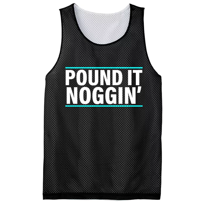 Pound It, Noggin' Funny Meme Mesh Reversible Basketball Jersey Tank