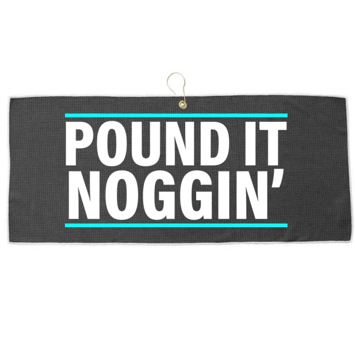 Pound It, Noggin' Funny Meme Large Microfiber Waffle Golf Towel