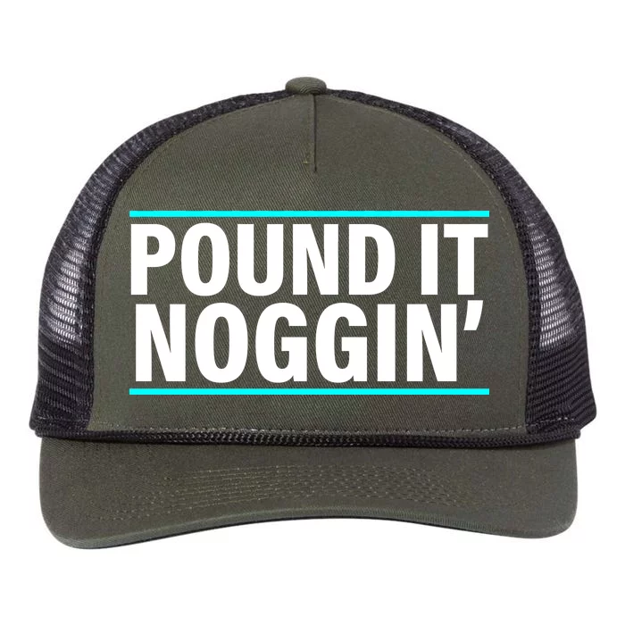 Pound It, Noggin' Funny Meme Retro Rope Trucker Hat Cap