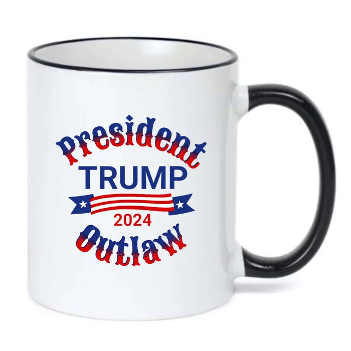 President Outlaw Vote For Trump 2024 Black Color Changing Mug