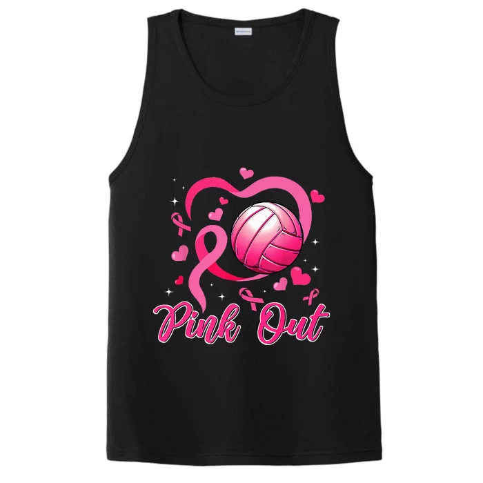 P.I.N.K Out Volleyball Breast Cancer Awareness Performance Tank