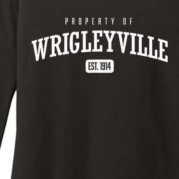 Property Of Wrigleyville Wrigleyville Est. 1914 Womens CVC Long Sleeve Shirt