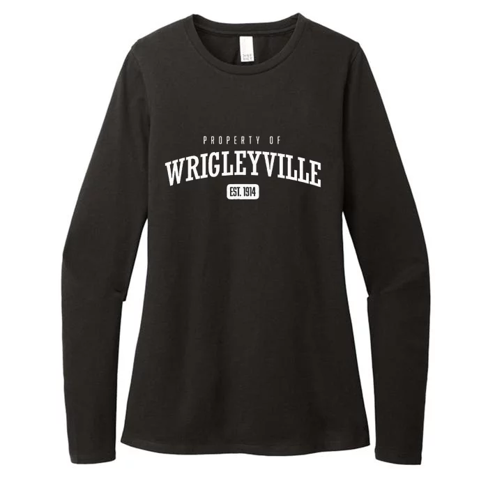 Property Of Wrigleyville Wrigleyville Est. 1914 Womens CVC Long Sleeve Shirt