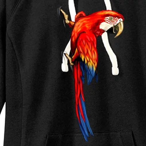 Parrot On Wall Women's Fleece Hoodie