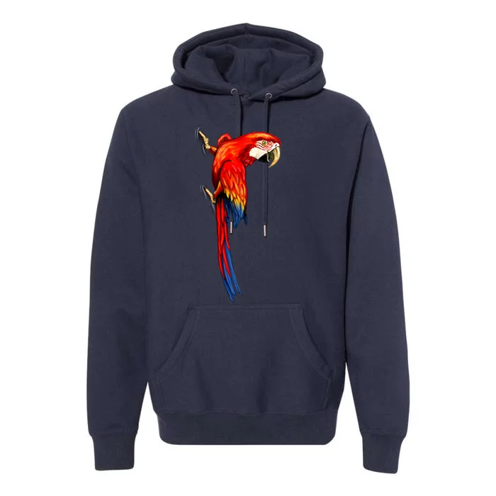 Parrot On Wall Premium Hoodie