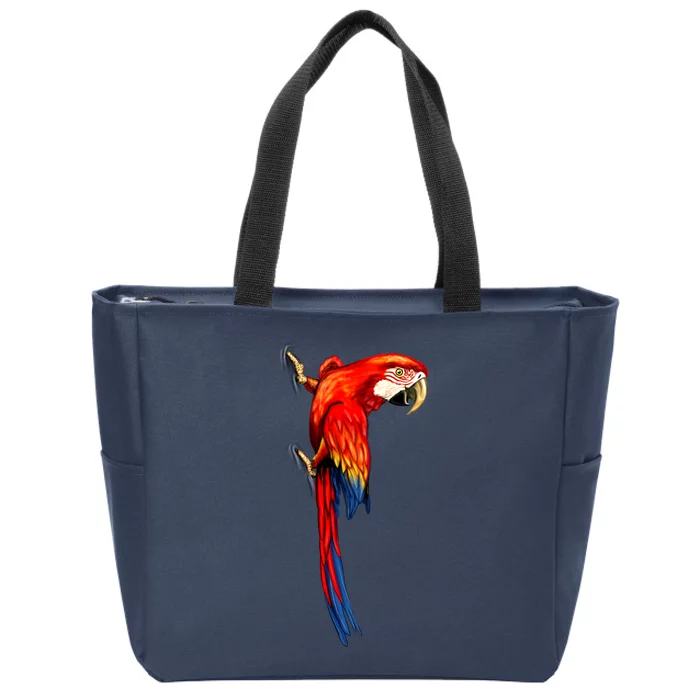 Parrot On Wall Zip Tote Bag