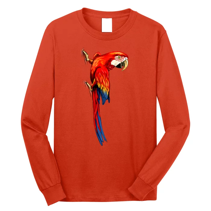 Parrot On Wall Long Sleeve Shirt