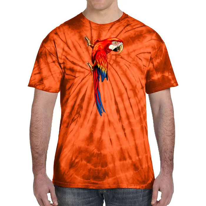 Parrot On Wall Tie-Dye T-Shirt