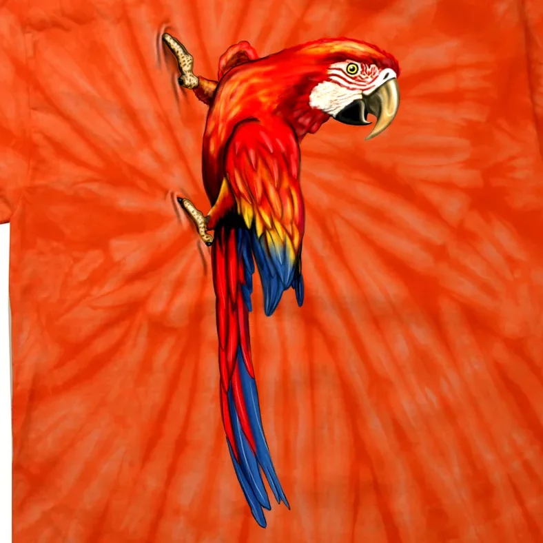 Parrot On Wall Tie-Dye T-Shirt