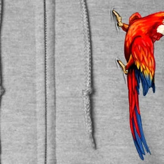 Parrot On Wall Full Zip Hoodie