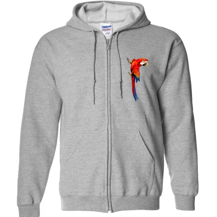 Parrot On Wall Full Zip Hoodie