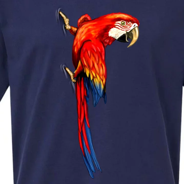 Parrot On Wall Sueded Cloud Jersey T-Shirt