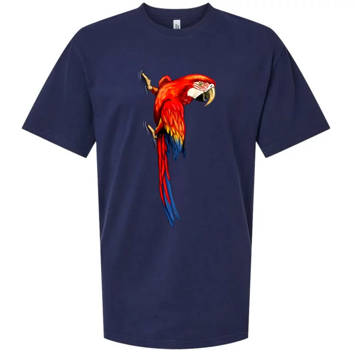 Parrot On Wall Sueded Cloud Jersey T-Shirt