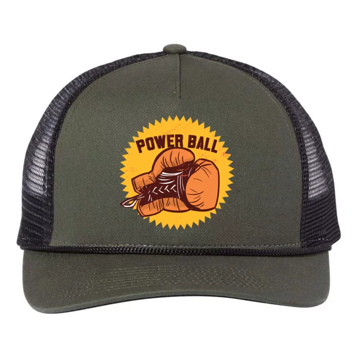 Power Ball Boxing Glove Retro Rope Trucker Hat Cap